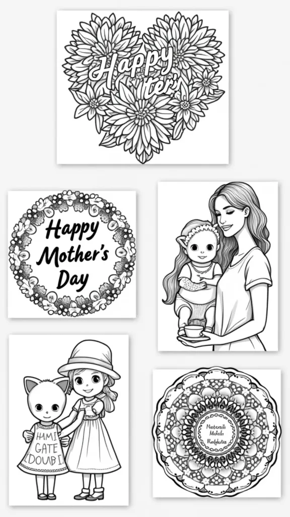 printable coloring pages for mothers day